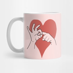 Love gesture - naughty valentines gift rude - light colour Mug